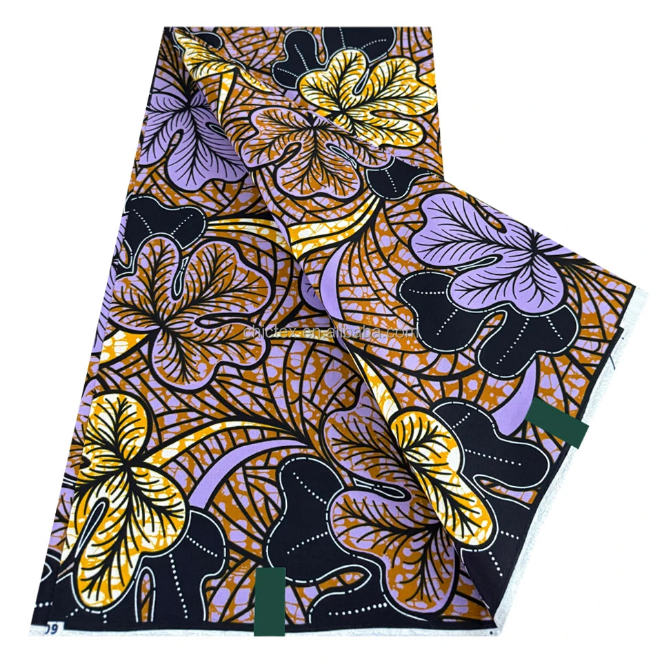 New Holland 100% Cotton African Ankara Pagne Organic Batik Hollandais Fabric Wax Cloth Dutch for Shirts Suits Bags Covers