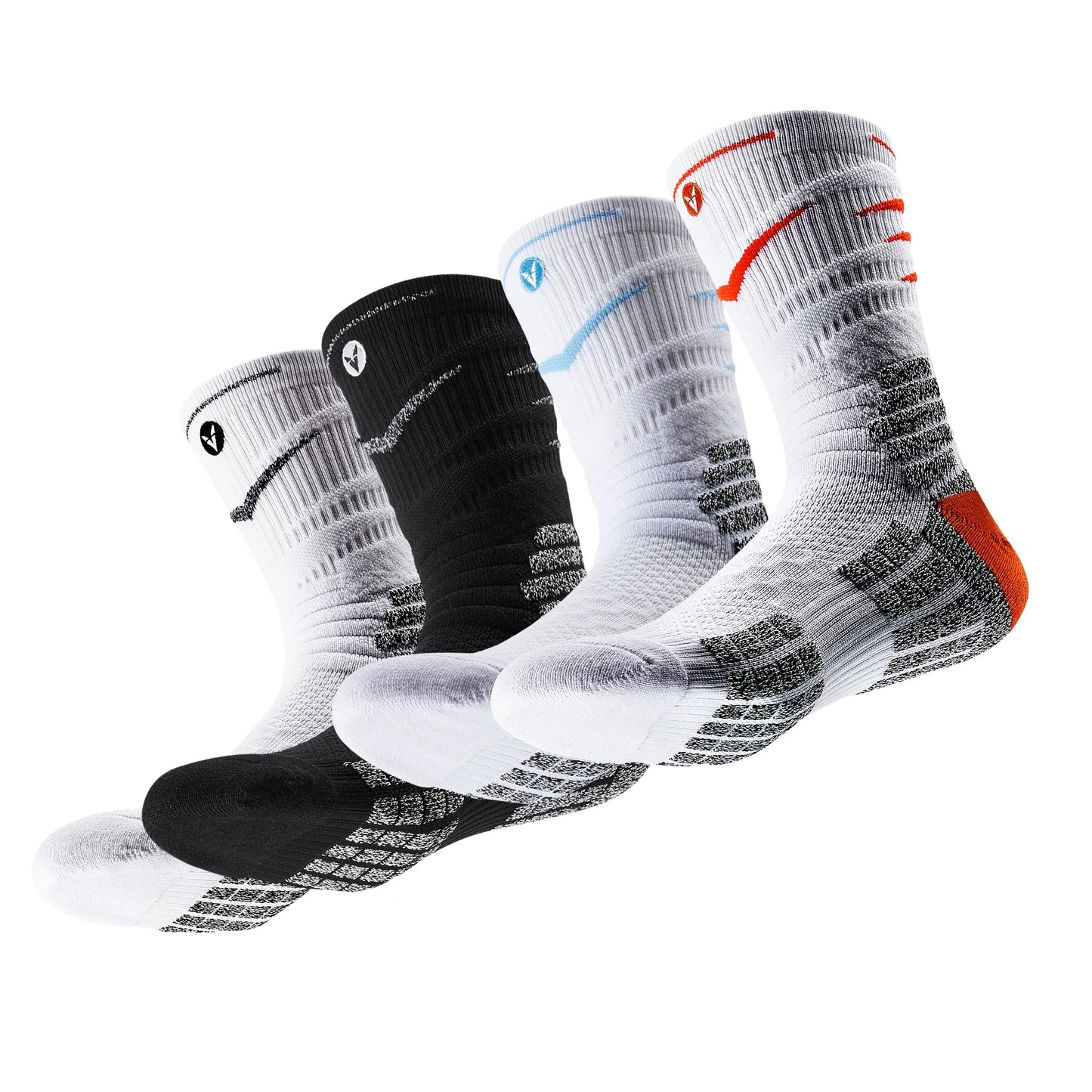 Factory Price Custom Logo Running Compression Athletic Grip Socks Autumn Season Anti-Slip Crew Sport Camping Cushioned Socks
