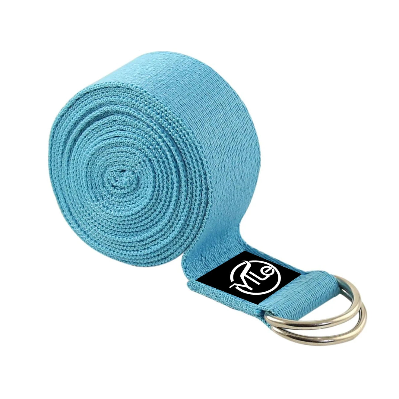 Durable Cotton 100% Organic Custom logo Leather Fitness Stretching Yoga Straps for Flexibility