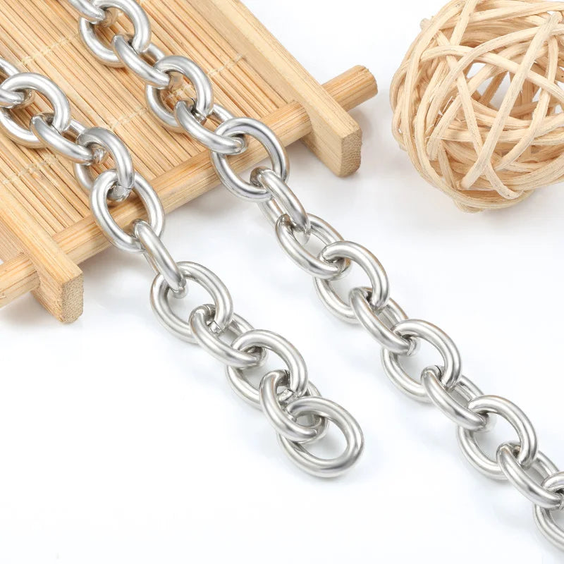 Handmade Thick Chain for Men Women Super Big Waterproof Titanium Stainless Steel Chains for DIY Jewelry Necklace