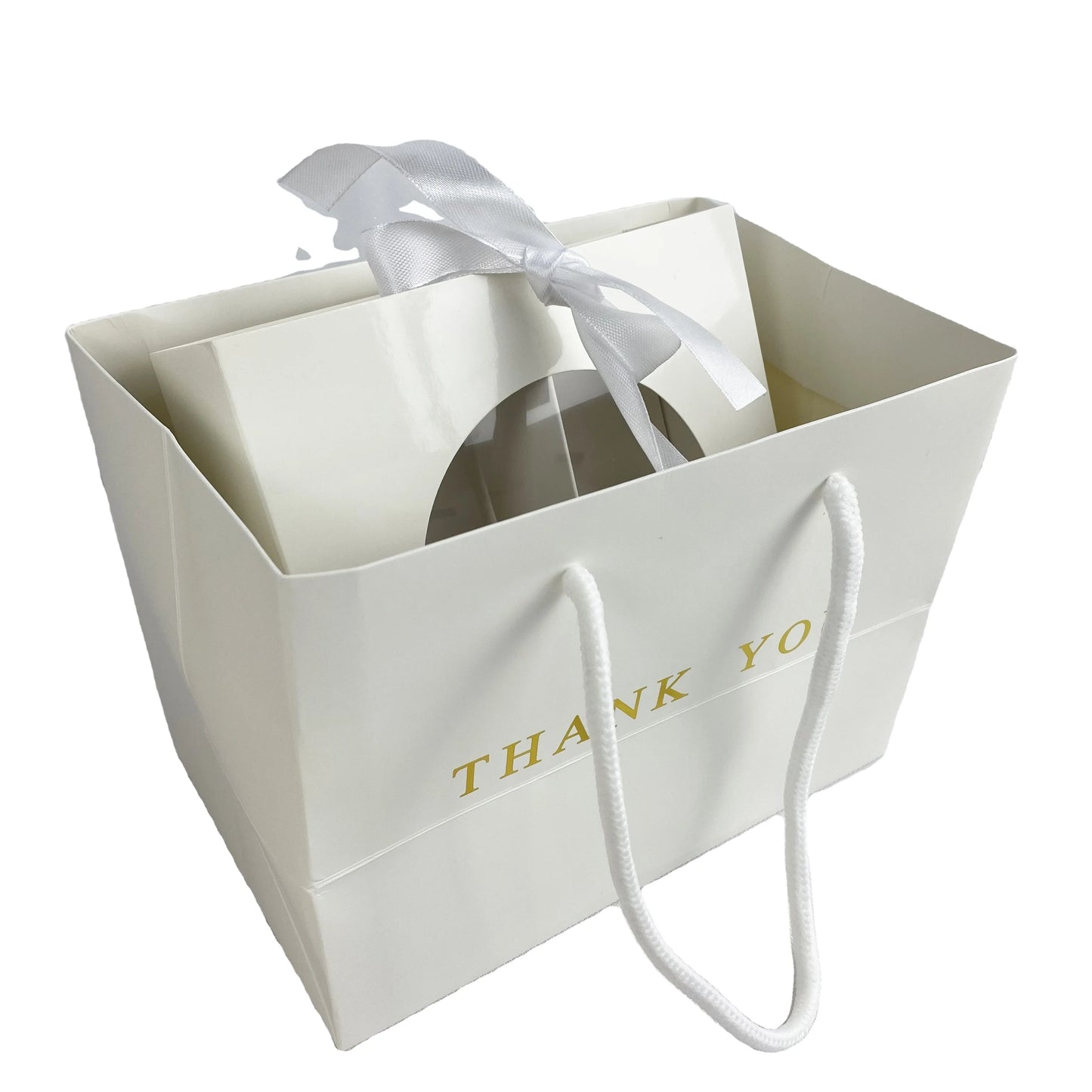 Custom Bag and Box Printed Packaging Supplier Kraft Paper Shipping Bag White Paper Gift Bags for Business