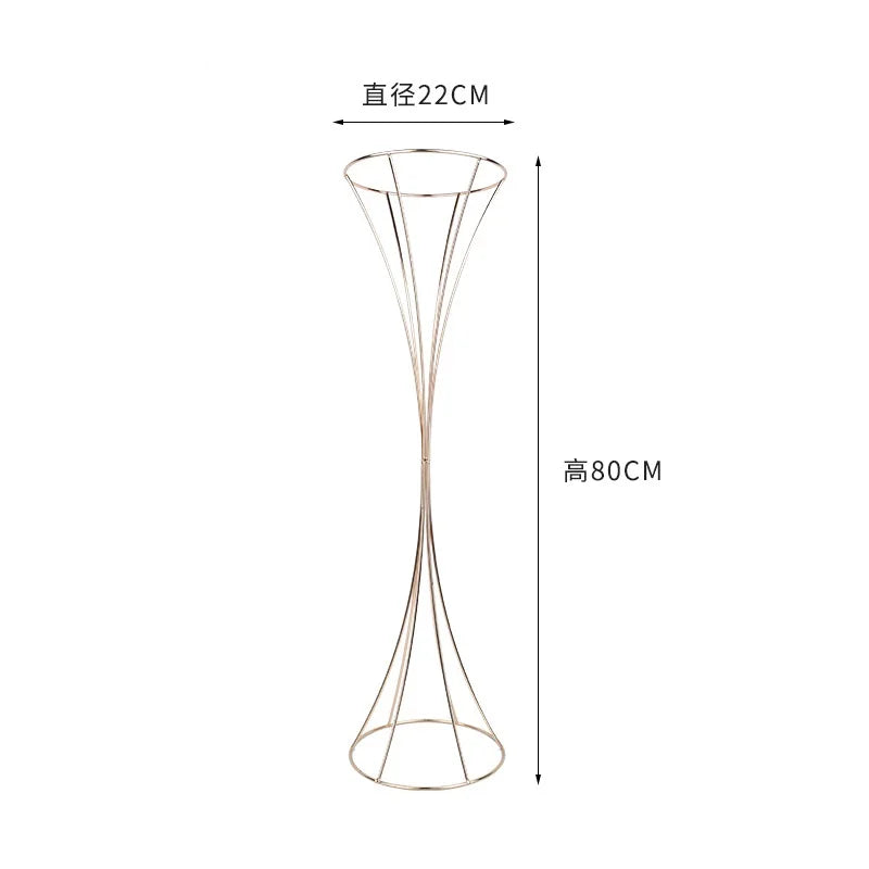 HJ211127-1 Luxury Gold Metal Flower Stand Decoration Centerpieces for Wedding Event Party Decoration