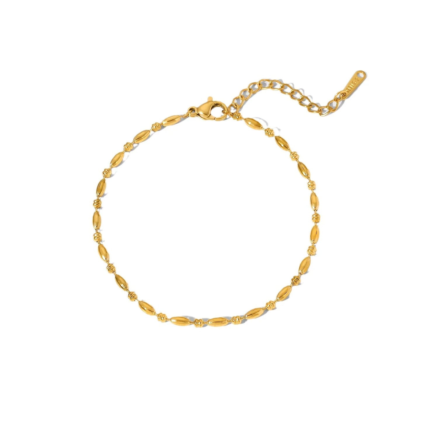 SC Hot Selling Exquisite Gold Plated Bracelet Thin Stainless Steel Bracelets Casual Beaded Bracelet for Women