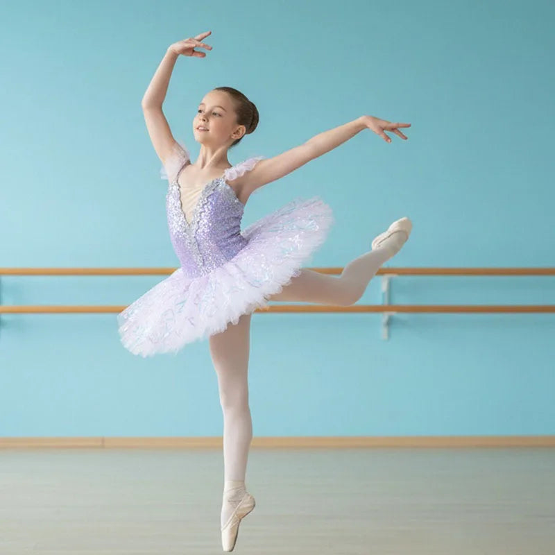 Children Professional Ballet Dress Green Ballet Tutus Swan LakeTutu Kids Costume Ballet Sleeping Beauty Performance Wear