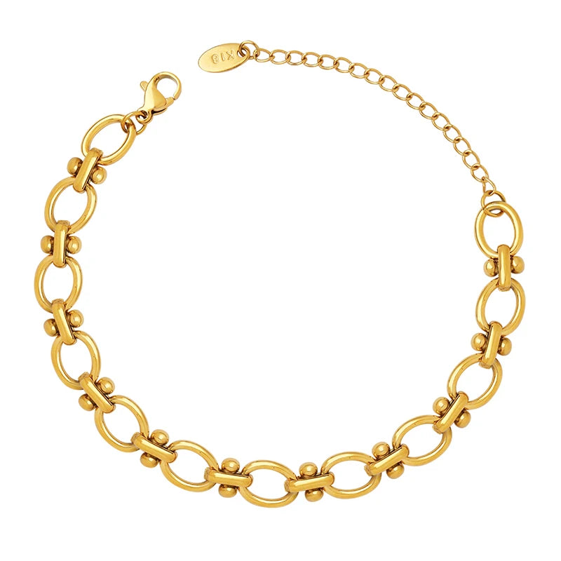 Fashion Thick Chain Bracelet Stainless Steel Friendship Bracelet Jewelry