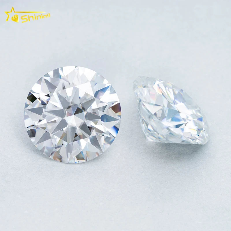 Factory Outlet Round Brilliant Cut Synthetic Loose Moissanite Stones Fast Delivery GRA Certificate Moissanite Stone