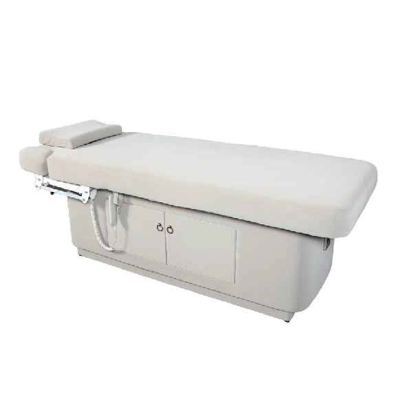 Spa Beauty Bed Electric for Salon and Home Beauty Bed Luxury Curved  with Wood Base Modern Style Good Quality