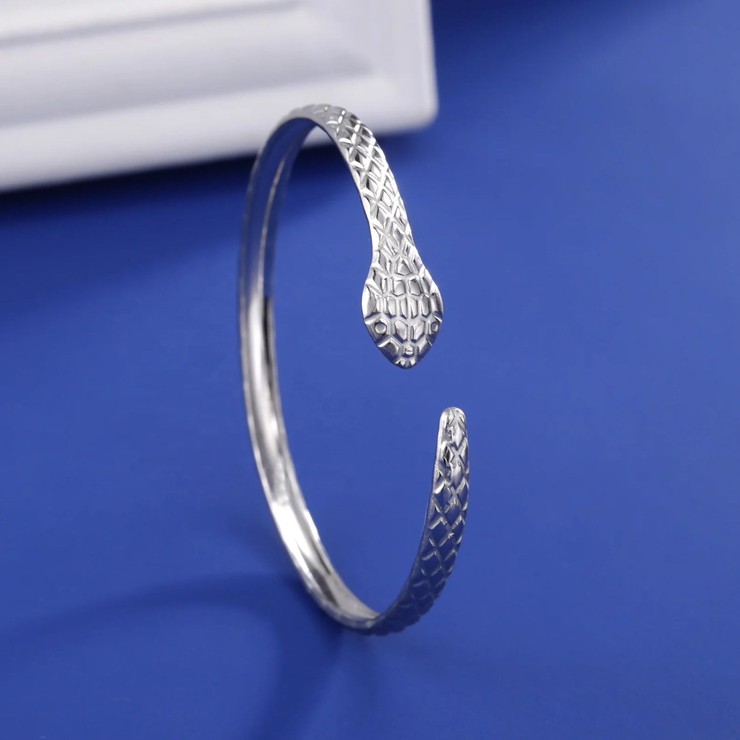 Snake Cuff Bracelet Fashion Hiphop Punk Bangle Stainless Steel Jewelry Gift for Men Women