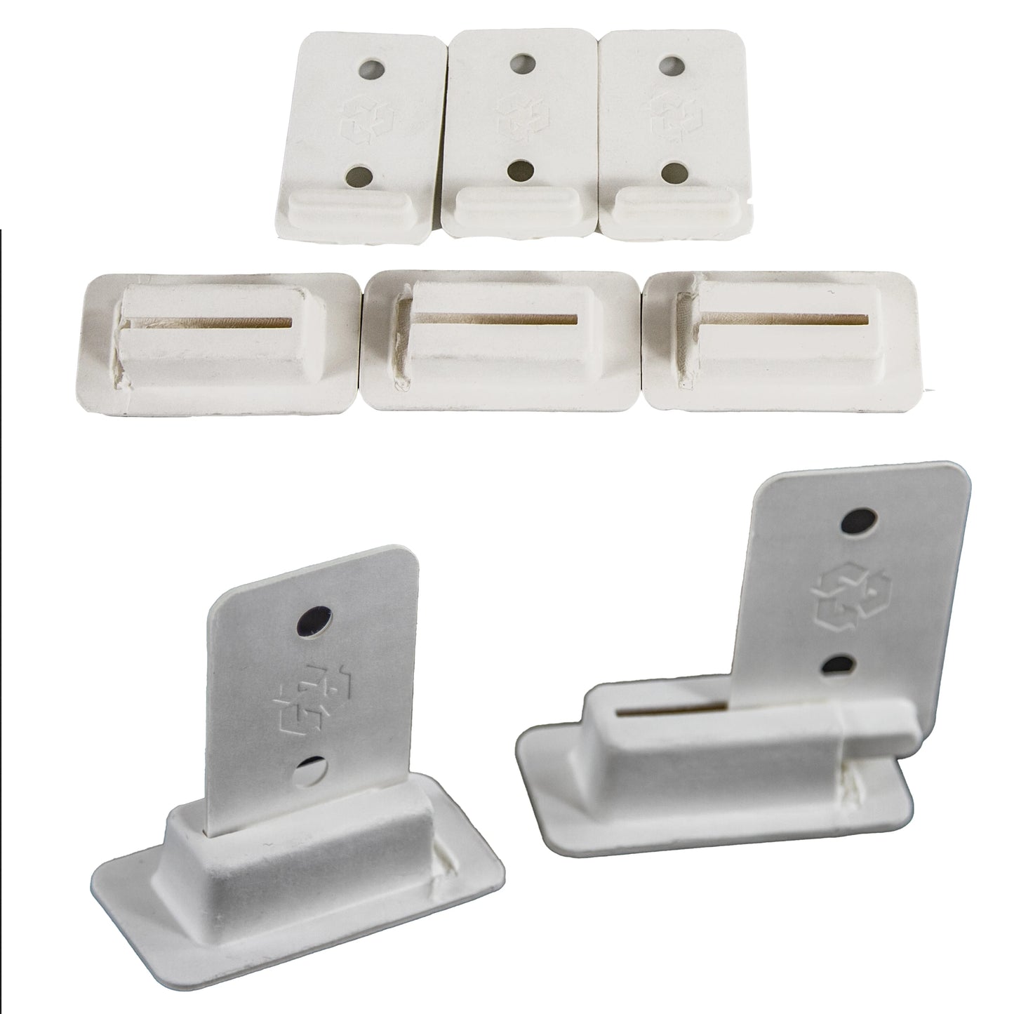 Environmentally Recyclable Paper Corrugated Shelf Support Clips for Cardboard Connectors Display Racks