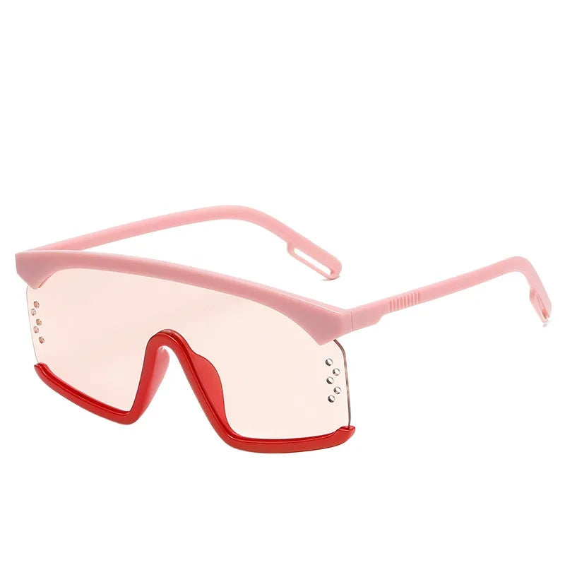 Custom Logo PC Eyewear Wholesale Unisex Luxury Designer One Piece Oversized Sun Glasses Cycling UV400