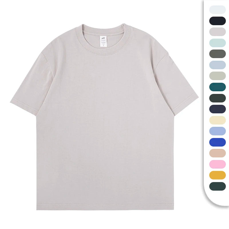 Quality 230GSM Combed Cotton Summer T-shirts for Men and Women Regular Fit Basic Design Custom Embroidery Blank T Shirt