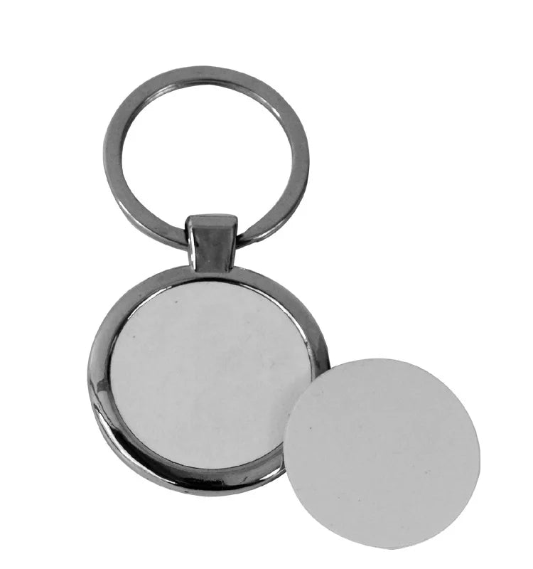 Home Decoration DIY Logo Key Holders Blanks Sublimation Office Supplies Alloy Key Rings with Black Gift Box