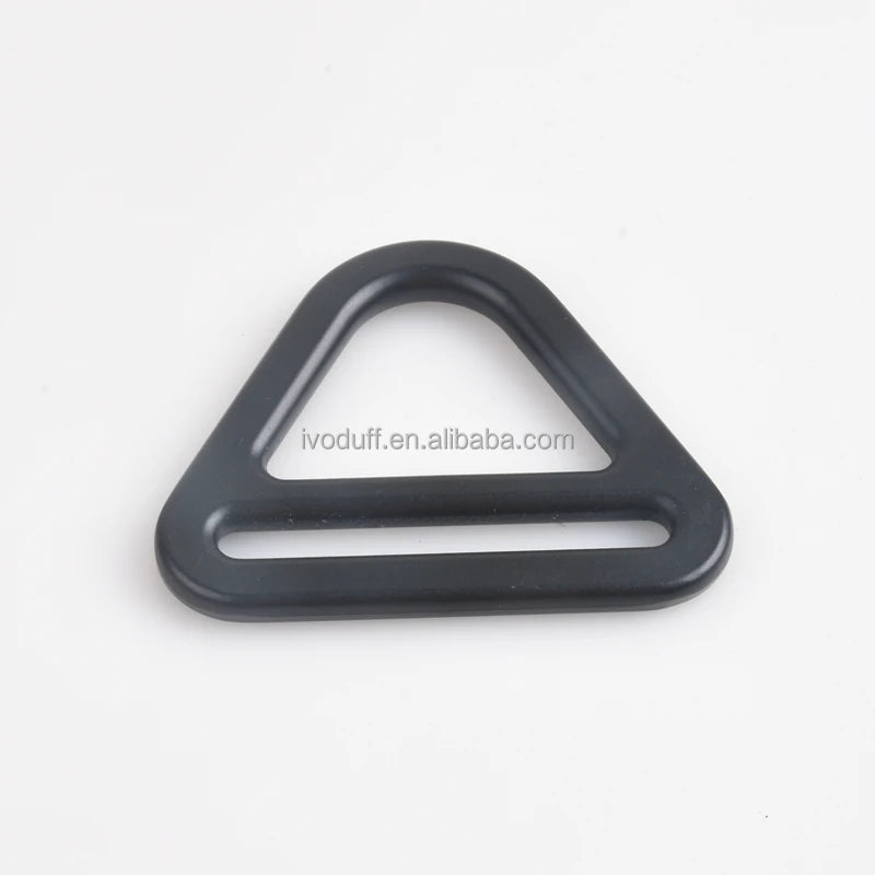 Ivoduff 38mm Metal Matte Black Triangle V Ring Buckle Slider for Strap Webbing
