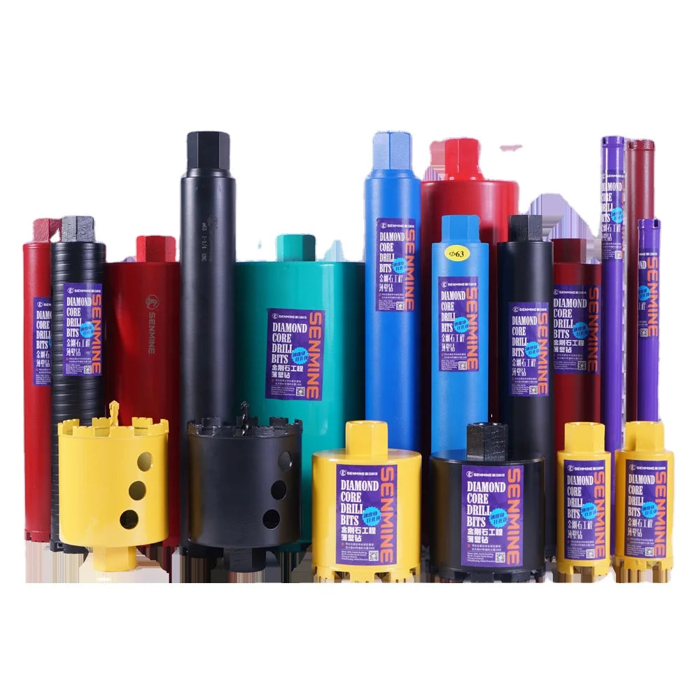 Senmine 180mm Diamond Core Drill Bit M22 Shank 450mm Total Length Wall Concrete Perforator Masonry Drilling Water Wet Marble