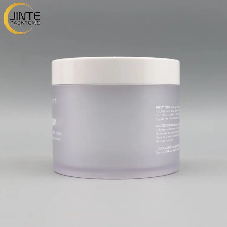In Stock Cosmetic Packaging 8oz 250 ml Empty Plastic Cosmetic Frosted Body Butter Packaging Jars With White Lids for Skin Car