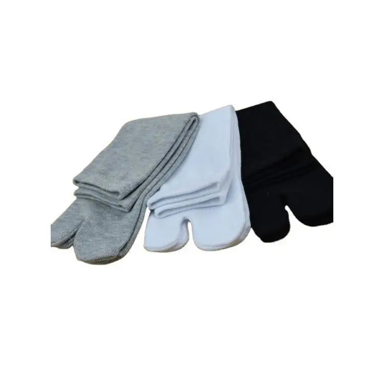 Cmax Fashion Solid 2 Finger Unisex Cotton Spandex Custom Knitted Tube Socks