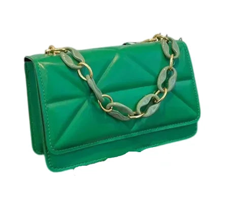 Sweet Lovely Luxury Ladies Crossbody Handbag PU Fashion Handbag With Chain Decoration Popular Womens Shoulder Handbag