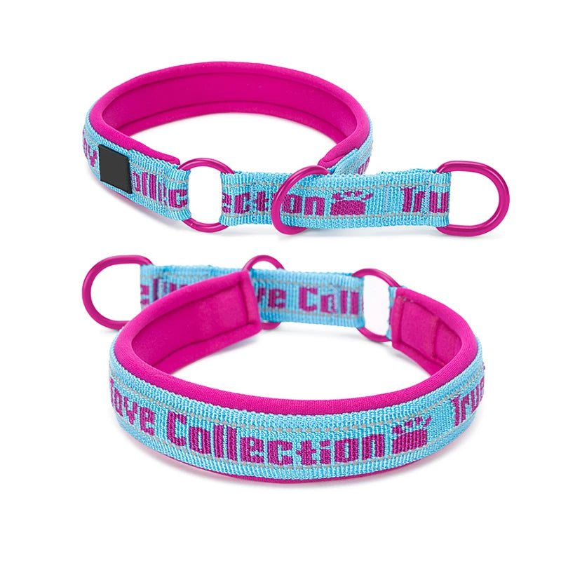 OEM Custom Logo Fashion Durable Reflective Soft Large Dog Collar Adjustable Pet Collars for Puppy Breathable Cat Training Col