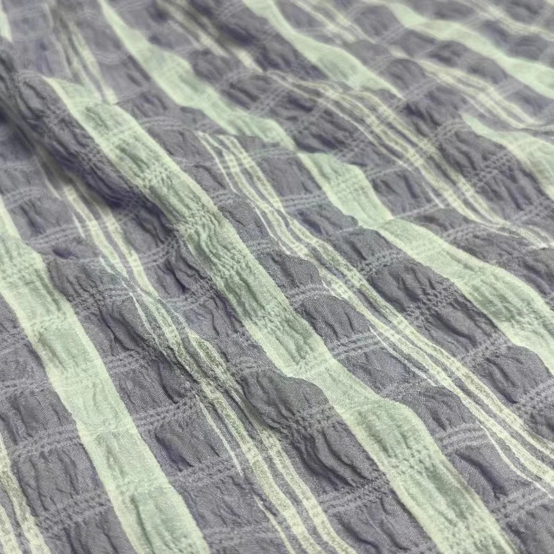 CHANG XING Factory Low Price Seersucker Fabric Bubble Solid Color Polyester Cloth Fabric