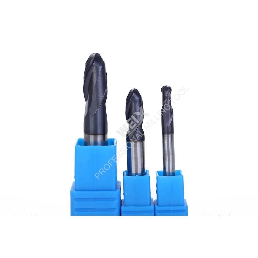 WEIX 2 Flutes Ball Nose End Mill Main  Milling Cutter  HRC65