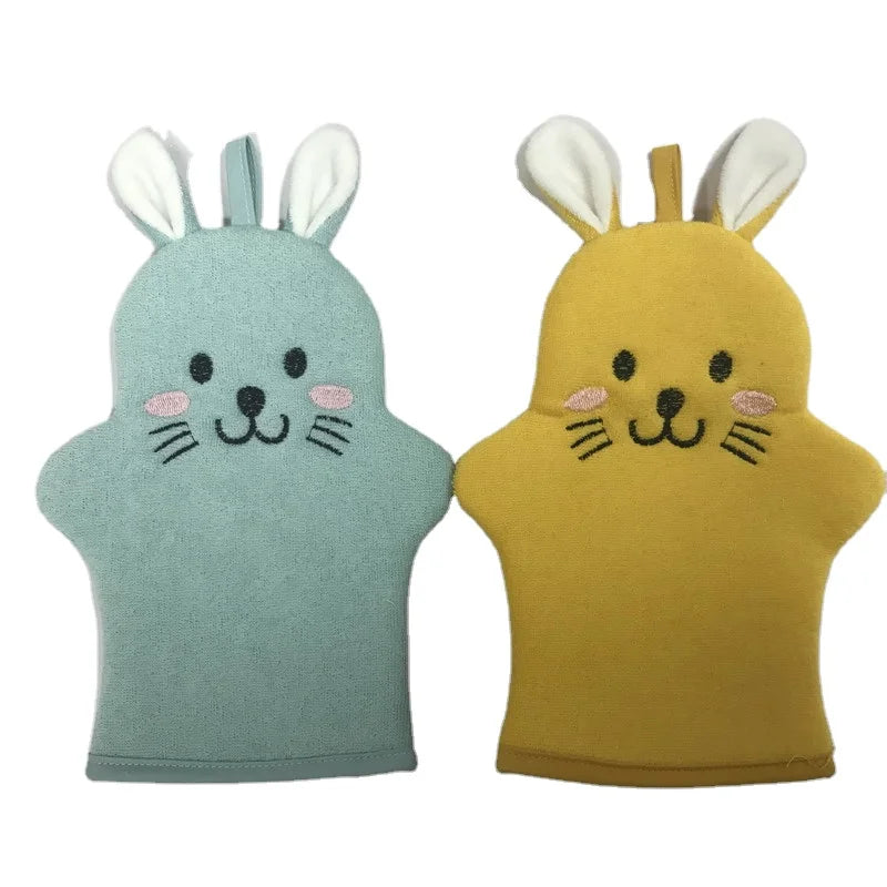 Cartoon Spa Viscose Bath Mitt Animal Body Exfoliating Glove for Kids Bath Scrub Glove