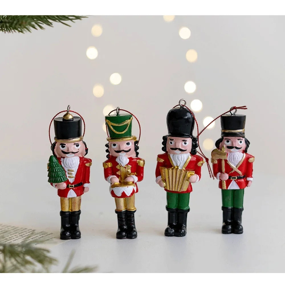 2024 Christmas Pendant Creative Nutcracker Soldier Decoration Christmas Tree Decoration Resin Soldier Humanoid Pendant