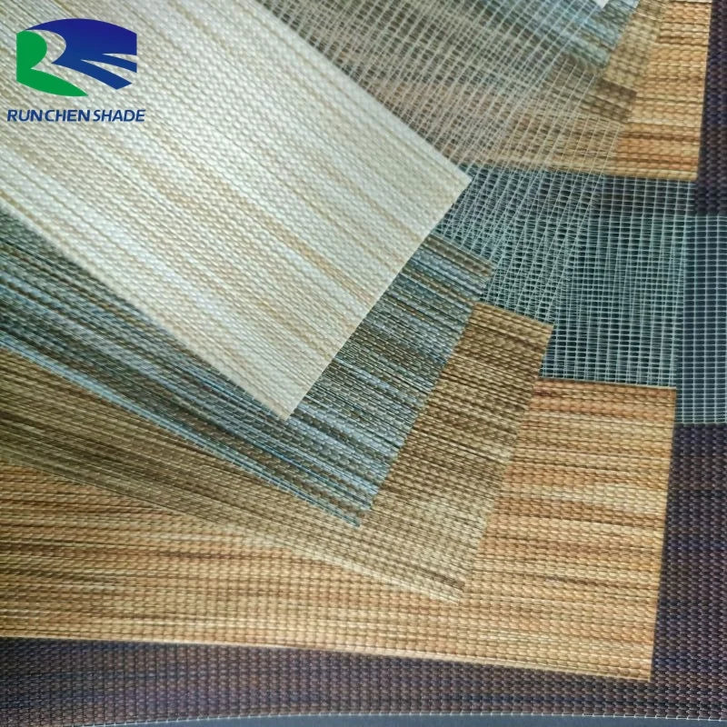 Wholesale Electric Motorized Double Layers Day Night Zebra Roller Blinds Shades Plain Fabric for Everyday Use on Windows