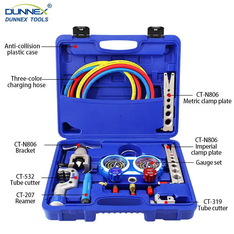 CT-8A  Manifold  Gauge and Flaring  Tool for Refrigeration and air Conditioning Tool Kit