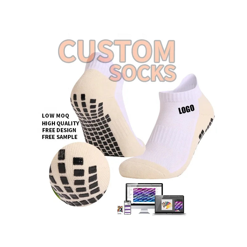 Wholesale Logo Custom Design Football Grip Socks Kids Youth Men Sports Anti Slip Socks Custom Soccer