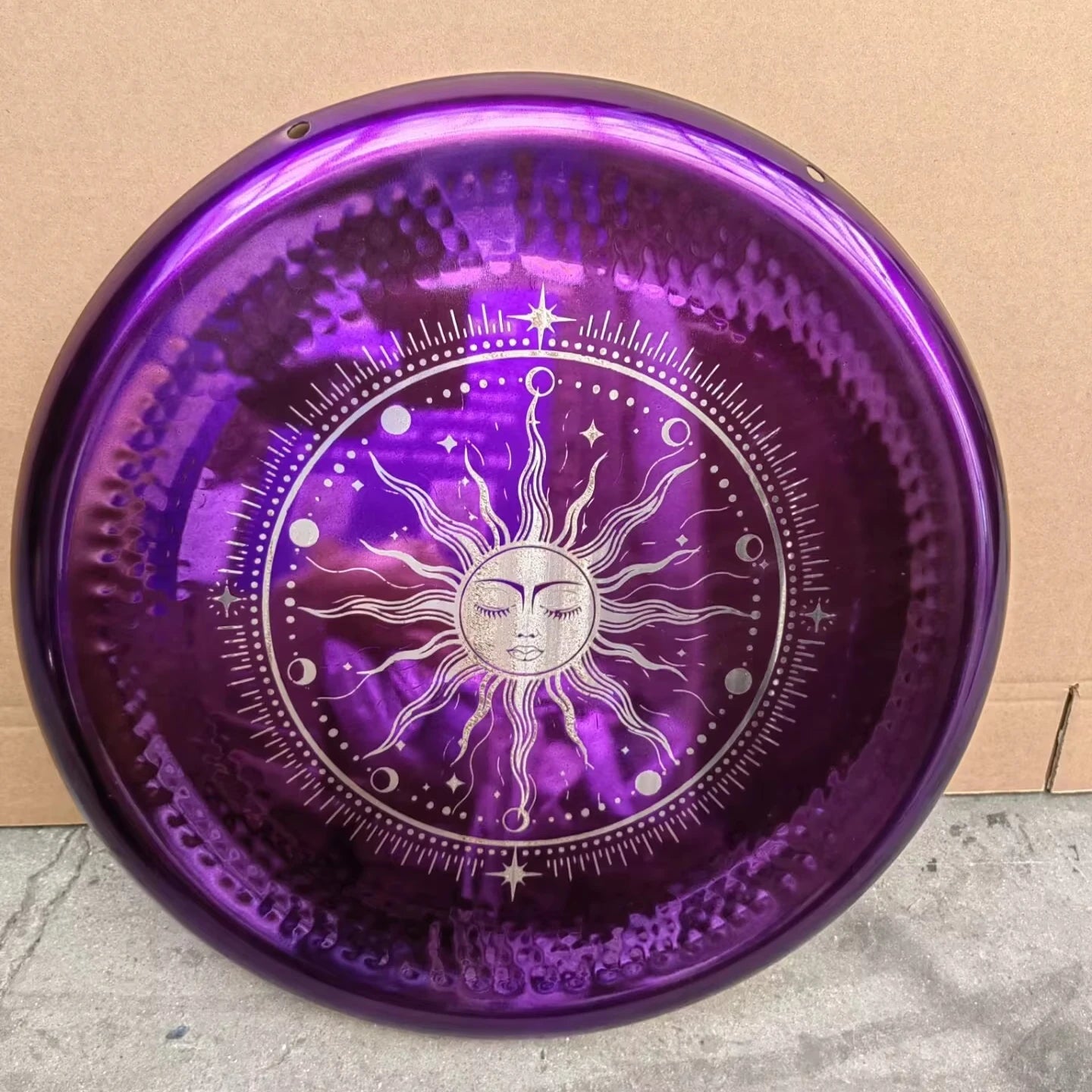 55cm MOSICO Red Alloy Painted Handmade Gong with Custom Logo for Gong Bath Meditation Yoga Class & Home Decor-OEM Service