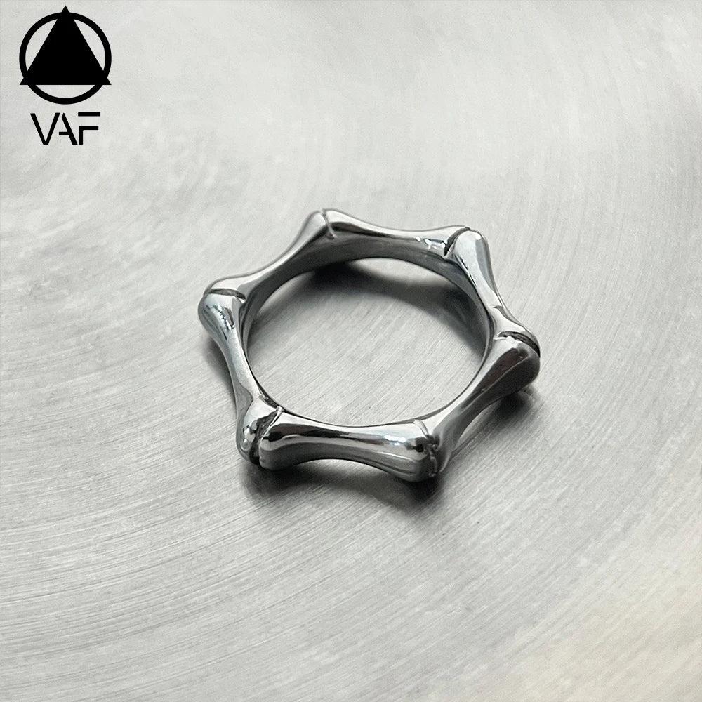 VAF Retro Raised Knuckle Ring Stainless Steel Anillo De Nudillo Levantado Vintage for Girl Men Ring Mit Erhabenem Fingerknoch