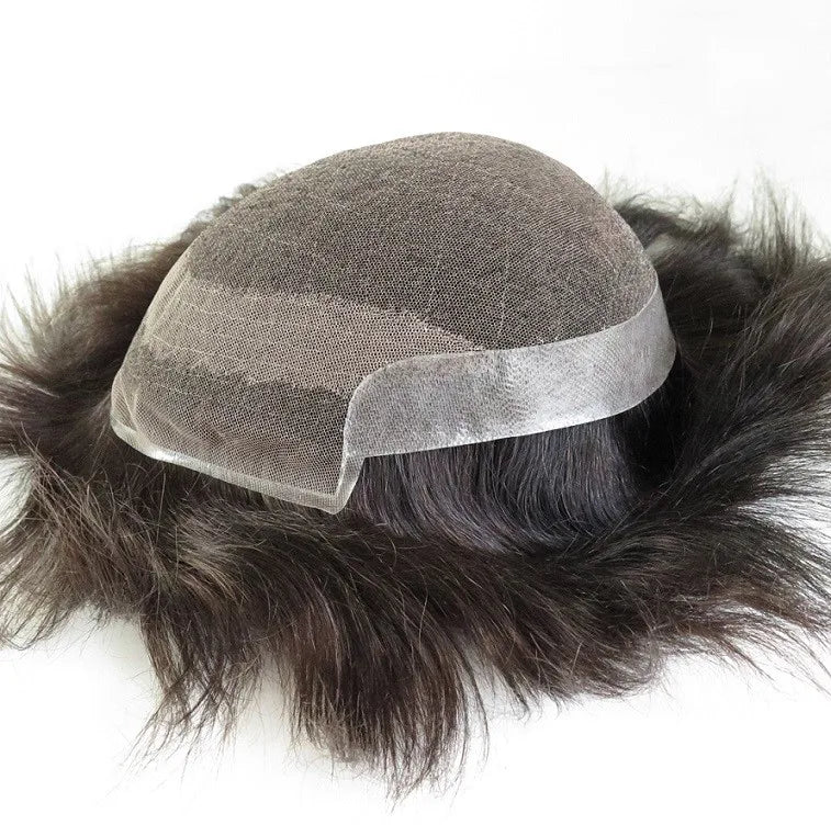 RU Natural Indian Hair Wig for Men Lace Base PU Around Fashion Spiky Toupee Replacement Oct Man Hair Extension Stock