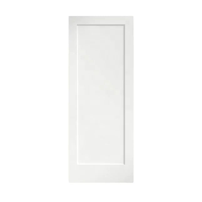 Modern 30*80 Interior Shaker Style White Primed Solid Wood Slab Hollow Core Molded Finished Sound Insulation 3-Year Warranty