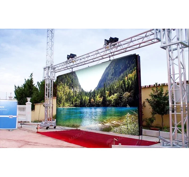 Outdoor Video Wall Advertising LED Display Panel 3840Hz 4mm Pixel Pitch Sizes P3.91 P4.81 Rental Led Display