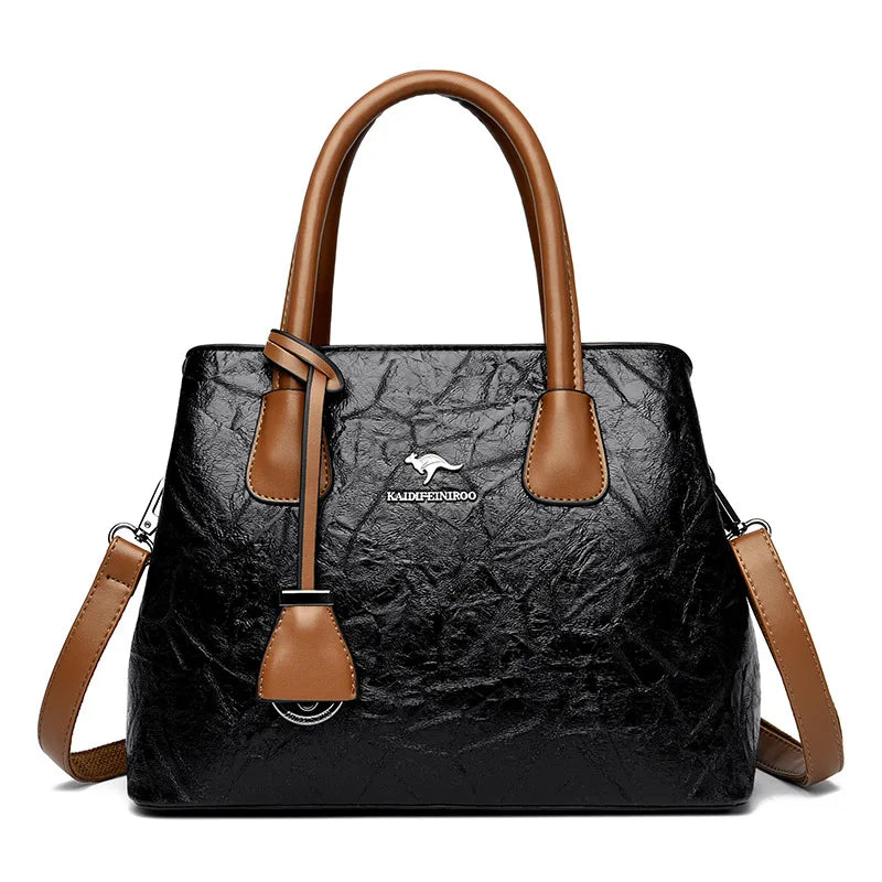 New Fashion Crossbody Bag Large Capacity Shoulder Bag Soft PU Leather Women's Handbag Designer Senior Luxury Crossbody Bag