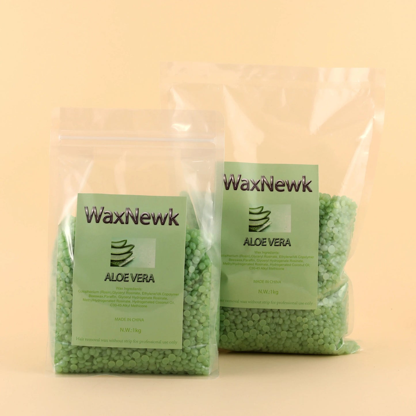 WaxNewK 1kg Private Label Bikini Brazilian Hair Removal Scented Aloe Vera Natural Hard Wax Beans Cera Depilatoria