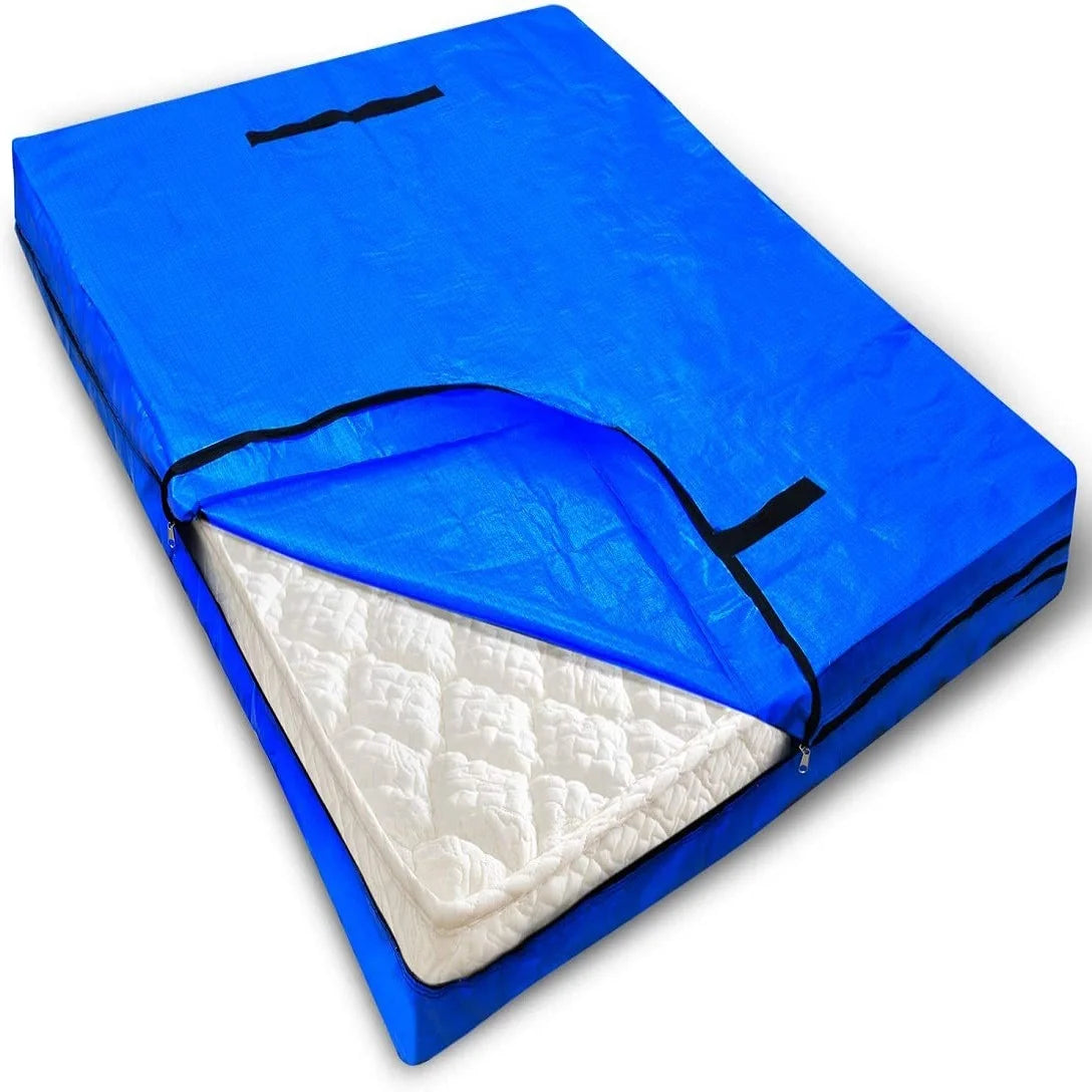 Factory Wholesale Queen Size Waterproof Mattress Protection Bag for Moving and Storage with Zipper and 8 Handles Mattress Bag
