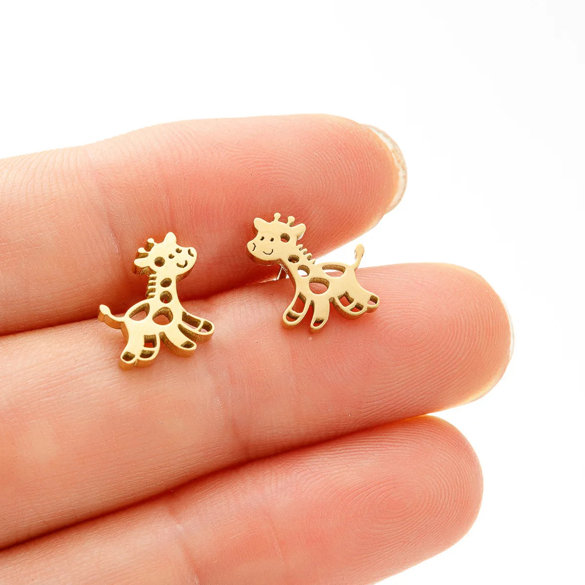 Fashion Christmas Series Animal Earrings Women Cute Mini Cartoon Stainless Steel Hollow Deer Elk Stud Earrings for Girls 2026