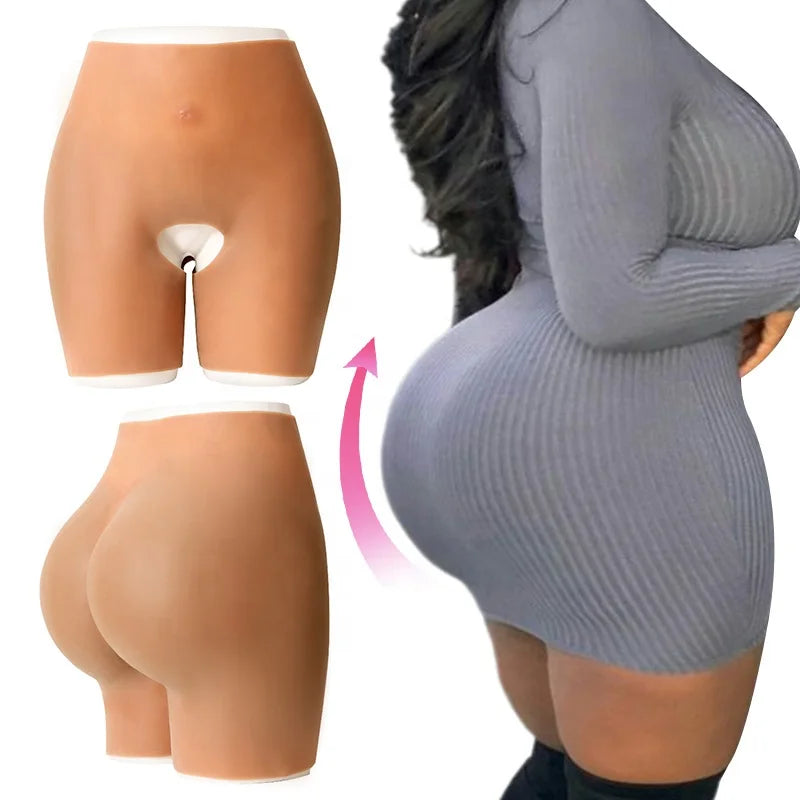 2500g Open Crotch Silicone Buttock Lifter Shaper Panties Fake Increase Hips Silicon Hip and Buttocks