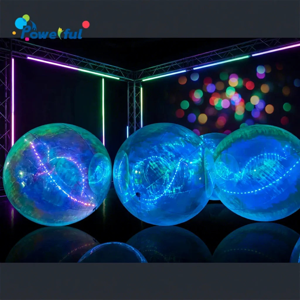 Interactive Colorful Christmas Inflatable Mirror Ball Advertising Decoration LED Lights PVC Material Customizable Size Color
