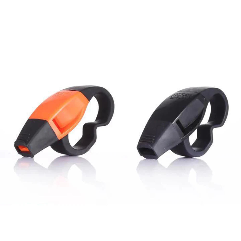 High 120dB ABS Two-Tone Lightweight Durable Finger Grip Sports Whistle 6CM for Football Basketball Refereeing Survival Outdoo