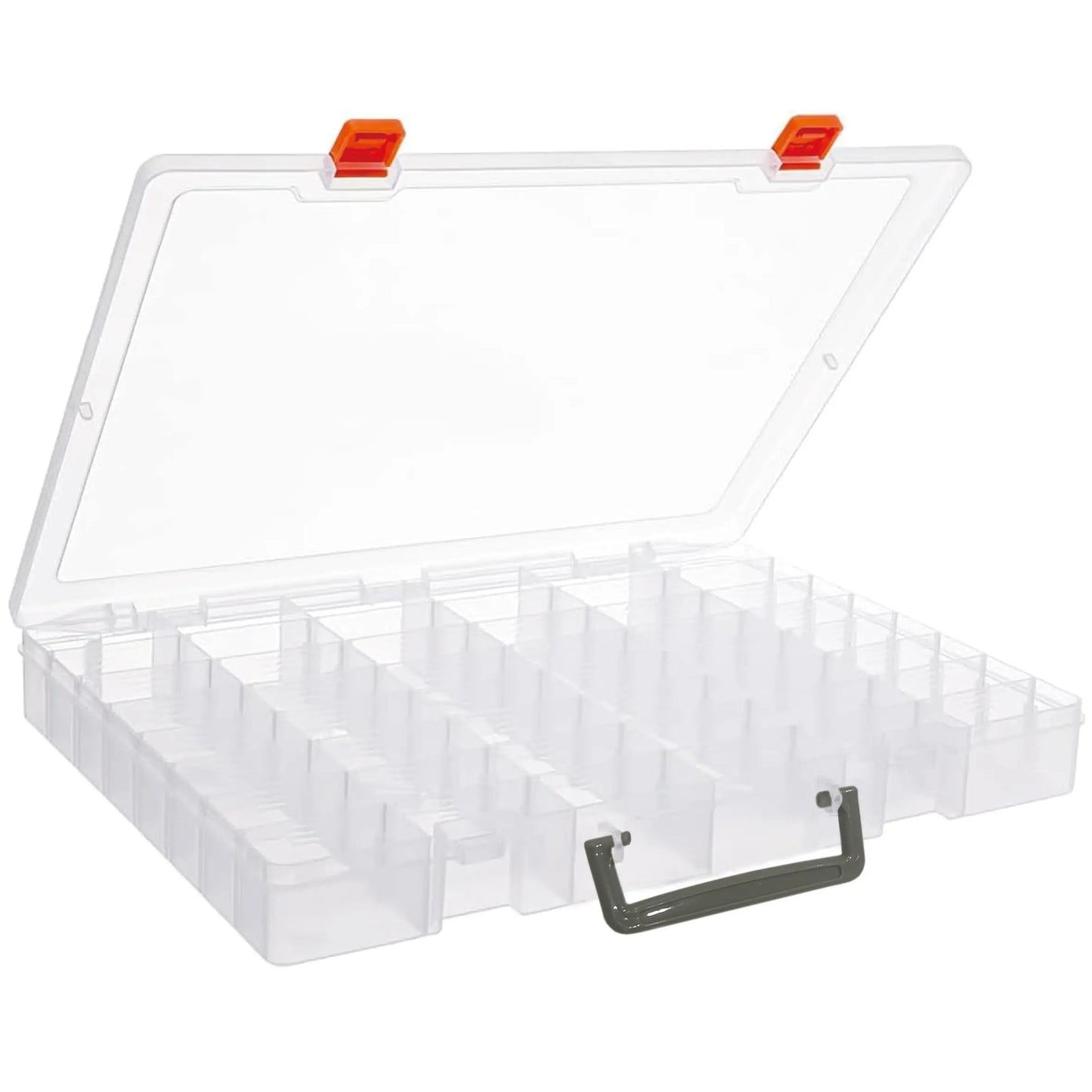Wholesale 48 Compartments Transparent Plastic Storage Box (with Dividers) Adjustable Compartments Plastic Crafts Storage Box.