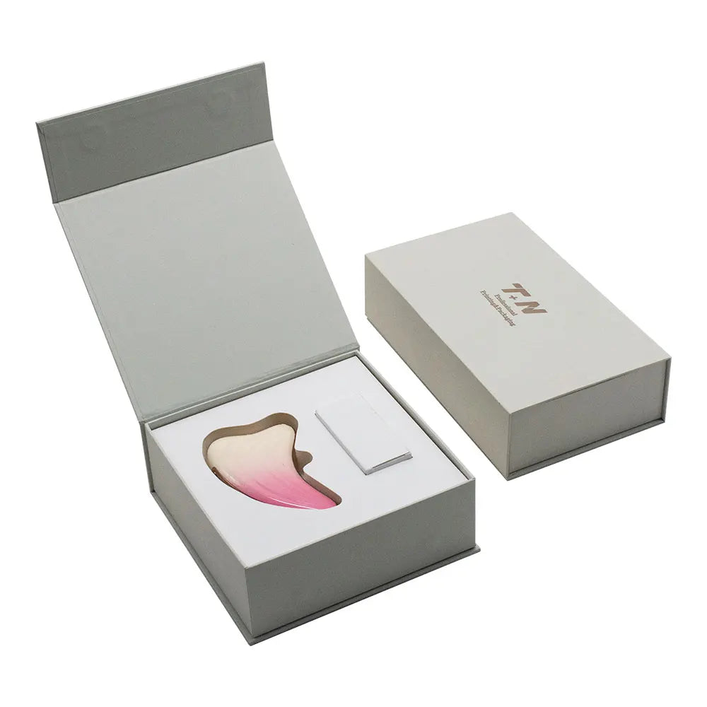 Custom High Quality Magnetic Gift Boxes Recycled Materials Sponge Lining for Skin Care Serum Makeup Tools Embossed Rigid