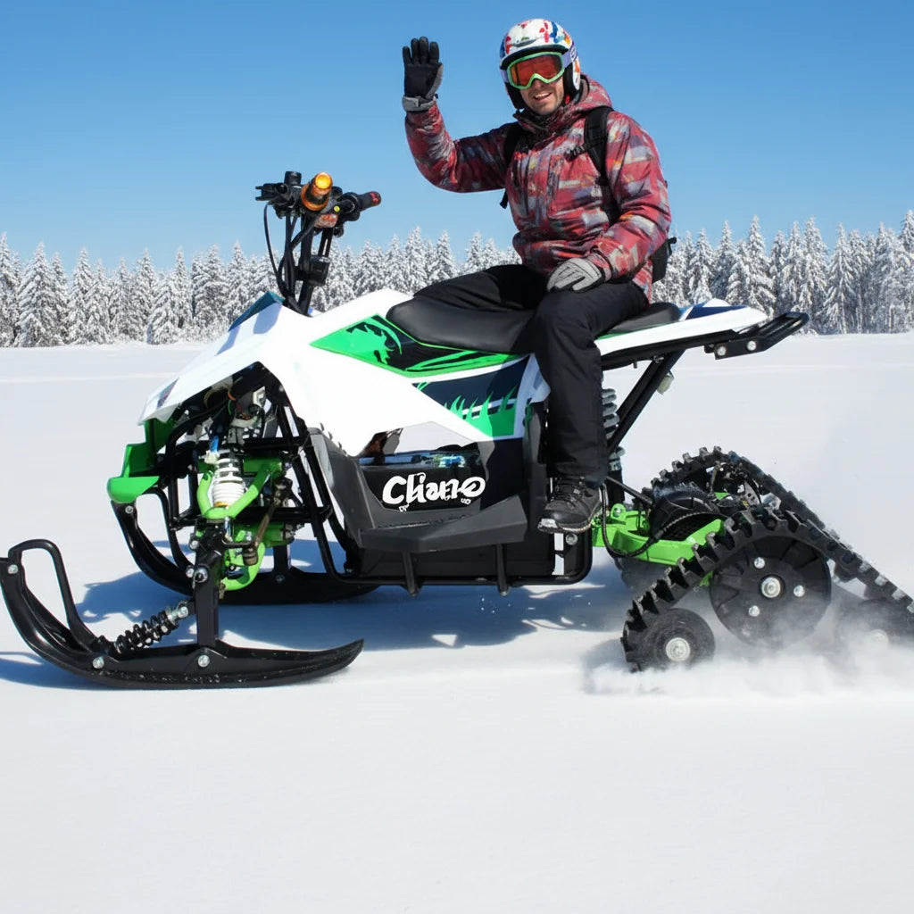QIQU Family Adventure Safe & Easy Operate 4-stroke Single Cylinder Air Cooling for Adults Gasoline Snowmobile Trail All-Terra