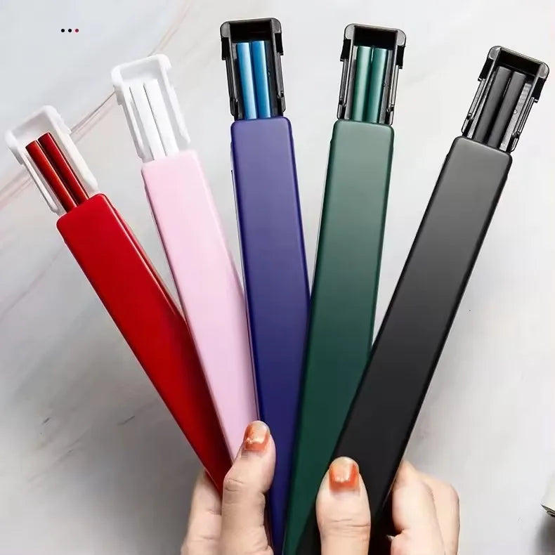 Customs Logo Titanium Chopsticks Reusable Chopsticks Stainless Steel Chopsticks With Case