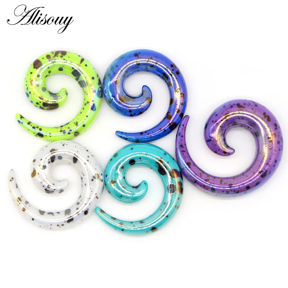 Wholesale Acrylic Punk Ear Spiral Plug & Tunnel Piercing Jewelry Wedding Gift Stretcher Kits