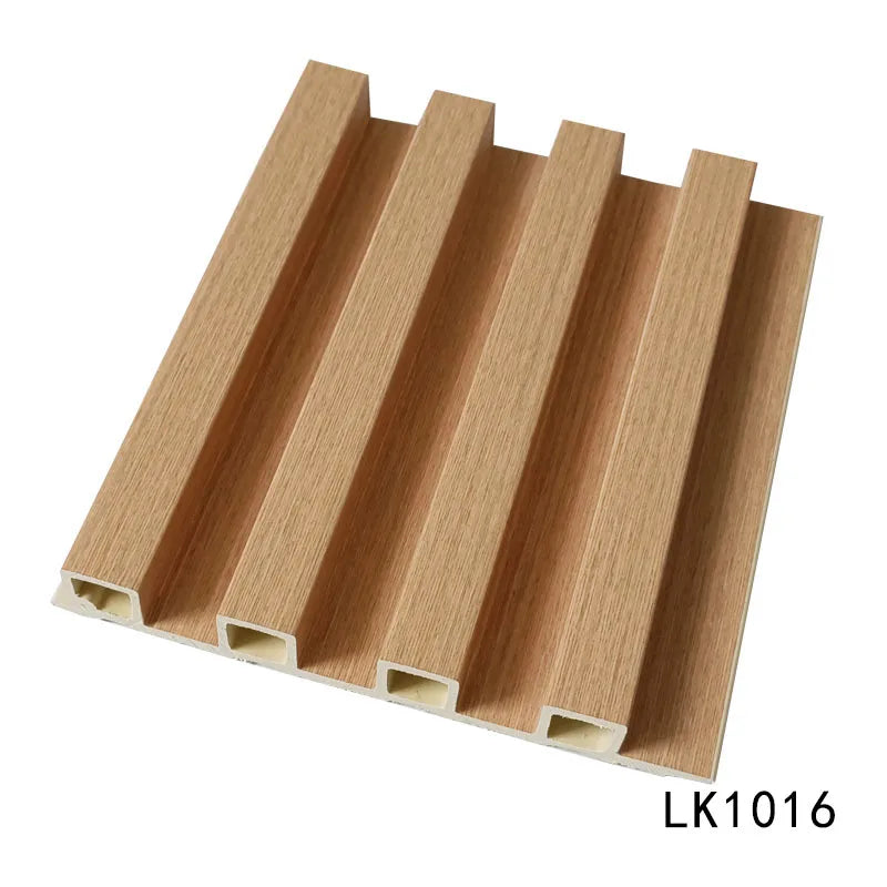 Modern Botanical Pattern Interior WPC Decor Panel Waterproof Wood Composite Indoor Wall Panel for Villa Office School Hotel F