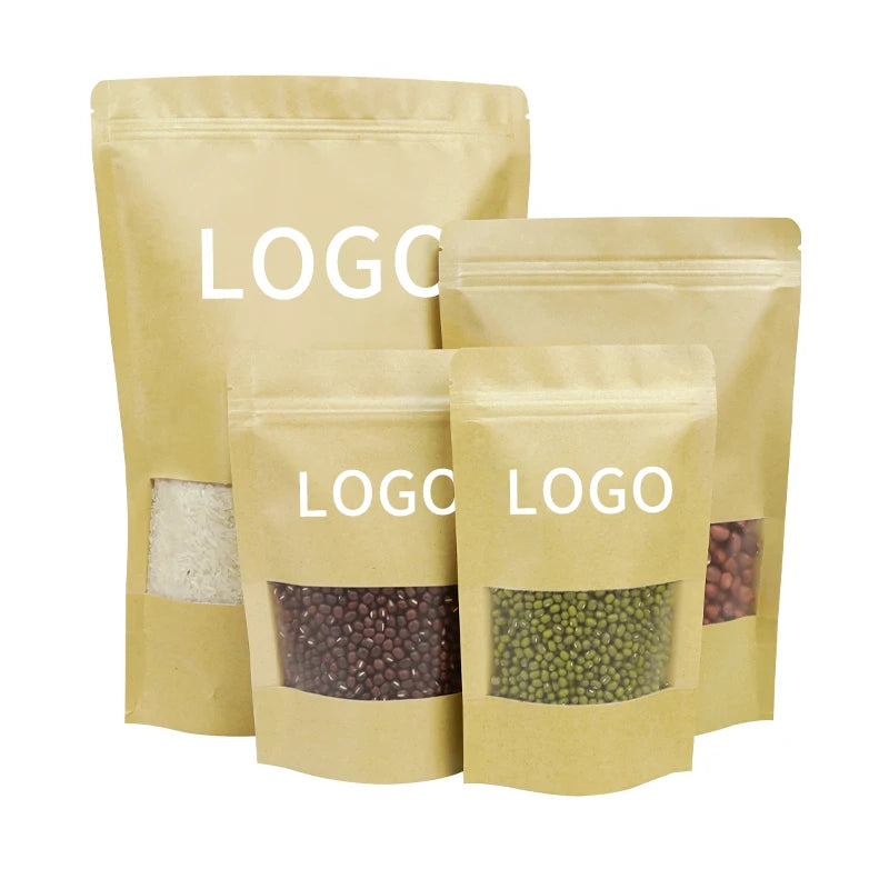 Factory Biodegradable Food Packaging Bag Bolsas Papel Kraft Package Stand up Pouch Cake Packaging Gravure Printing Chewing Gu