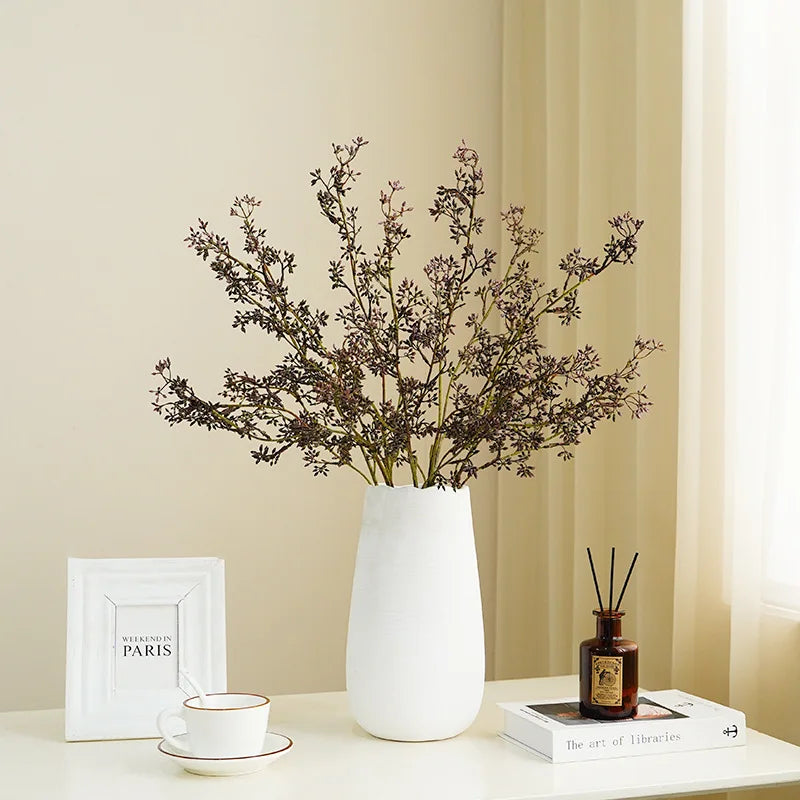 BL-1859 Artificial Single Branch Green Australian Eucalyptus Leaves and Fruits Silk Simulation for Mother's Day Thanksgiving 