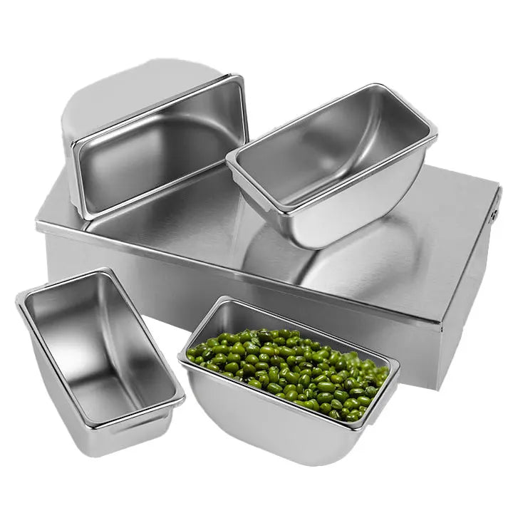 YITIAN in Stock 5 Grid 304 Food Grade Stainless Steel Seasoning Box Western Flavor Box Divided Grid Food Box
